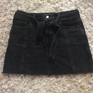 Black Denim Skirt
